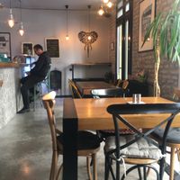 The restaurant is super cute. Bathroom is spacious and even elegant. at Bananas Veggie & Raw Cuisine in Novi Sad