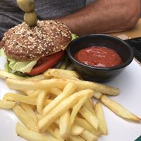Burger at Bananas Veggie & Raw Cuisine in Novi Sad