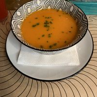 Tomato soup, daily menu at Bananas Veggie & Raw Cuisine in Novi Sad