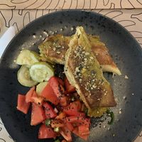 Baked stuffed crepe, daily menu at Bananas Veggie & Raw Cuisine in Novi Sad