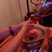 Washing hands at the table for extra traditional vibe. Very nice. at Gezana Eritrean Restaurant in Eindhoven