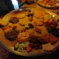 Vegan 3 person platter at Gezana Eritrean Restaurant in Eindhoven