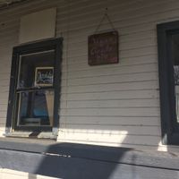 Sign advertising vegan pie. She just opened recently so phone number was not working yet as of 12/31/17 at Juliantla Chocolate in Julian