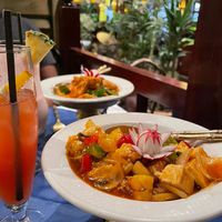 Tofu sweet and sour at Blue Elephant in St Julians