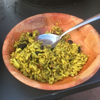 Rice and beans  at The Tiny Turtle in Cocoa Beach