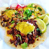 Soya Chorizo & Asada Vegan Tacos at Ixtaco Taqueria in El Monte