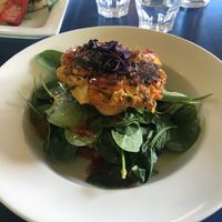 Vegetarian stack at The Olive Tree Cafe in Te Anau
