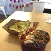 Acai bowl and avocado toast. Love this place!  at Main Street Squeeze in Pullman
