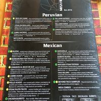 Menu - V for items with a vegan option at Mesa Fresca in Oregon City