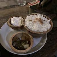 Rice and yoghurt which comes with daal   at Ginger & Jamu in Lembongan