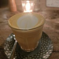 Tumeric latte on oat at Ginger & Jamu in Lembongan