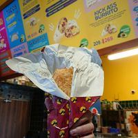 Vegan grande burrito at Burrito Loco - Spalena in Prague