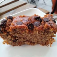 Vegan banana bread at Origem Fresh Coffee in Tel Aviv