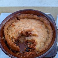 Veggie moussaka (so good!) at V+ S Corner in Kefalonia