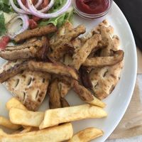 Vegan chicken ‘gyro' at V+ S Corner in Kefalonia