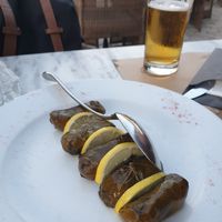 Stuffed vine leaves at V+ S Corner in Kefalonia
