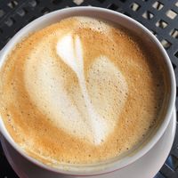 Latte with oat milk.  at Fox & Fig in Savannah