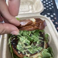 Inside of fox burger  at Fox & Fig in Savannah