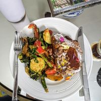 banana french toast and proper breakfast at Fox & Fig in Savannah