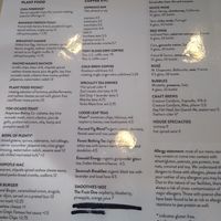 Menu at Fox & Fig in Savannah