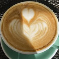 Lavender latte  at Fox & Fig in Savannah