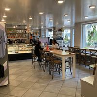 Inside dining area at Fox & Fig in Savannah