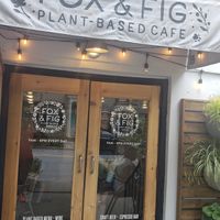 Cute outdoors with lots of seating at Fox & Fig in Savannah