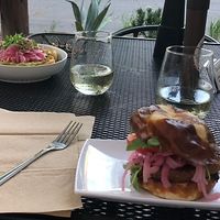 Fox Burger (in front )  at Fox & Fig in Savannah