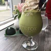 Matcha Hemp Milky Smoothie. The whipped topping was amazing!  at Fox & Fig in Savannah