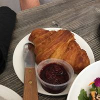 Croisssant with hibiscus jam at Fox & Fig in Savannah