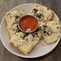 Cashew cheese garlic bread at Fox & Fig in Savannah