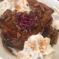 Treat yourself, whipped cream was a must. at Fox & Fig in Savannah