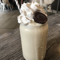 White chocolate peanut butter milkshake  at Fox & Fig in Savannah