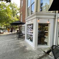 Outside , only outside sitting at Fox & Fig in Savannah