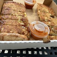 Cashew cheese garlic bread at Fox & Fig in Savannah