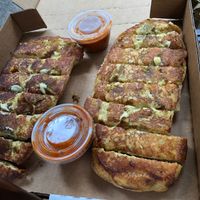 Cheesy garlic bread  at Fox & Fig in Savannah