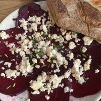 Carpaccio beetroot   at Chateau Shual in Tel Aviv