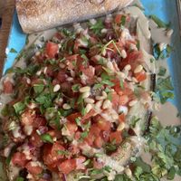 Baked eggplant   at Chateau Shual in Tel Aviv