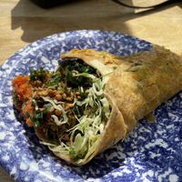 Chickpea burger at Rainforest Creations - Market Stall in South West London