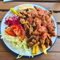 Döner & Chips Plate at What The Pitta in North West London