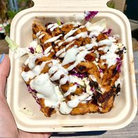 Mac 'n cheese bowl with barbecue chickun, slaw, and ranch. at Murray Hillbilly in Jacksonville