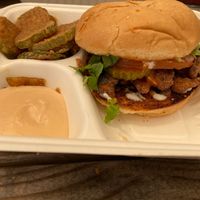 Git'Er Done Burger with Fried Pickles at Murray Hillbilly in Jacksonville