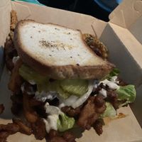 Gluten free bread Buffalo chikn sandwich! at Murray Hillbilly in Jacksonville