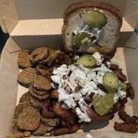 Inside of it and the fried pickles  at Murray Hillbilly in Jacksonville