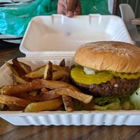 Burger and fries at Murray Hillbilly in Jacksonville