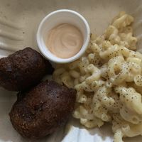 Hush puppies side and Mac n cheeze side at Murray Hillbilly in Jacksonville