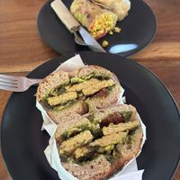 Vegan bagel with pesto   at Aleena - Food Stall in Koh Lanta