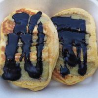 Chocolate and banana pancakes for take away 🍌🍫🥞 at Aleena - Food Stall in Koh Lanta