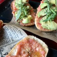 “Green” Tostada and Tomato Tostada  at Wild Food in Granada