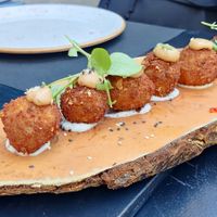 Vegan tuna croquettes at Wild Food in Granada